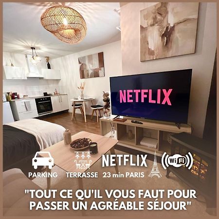Apartament "Moonlight" Gare A 10Min De Paris, Wifi, Terrasse , Parking Argenteuil Zewnętrze zdjęcie